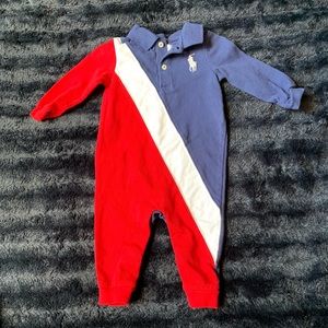 Long-Sleeve Boys’ Ralph Lauren Onesie